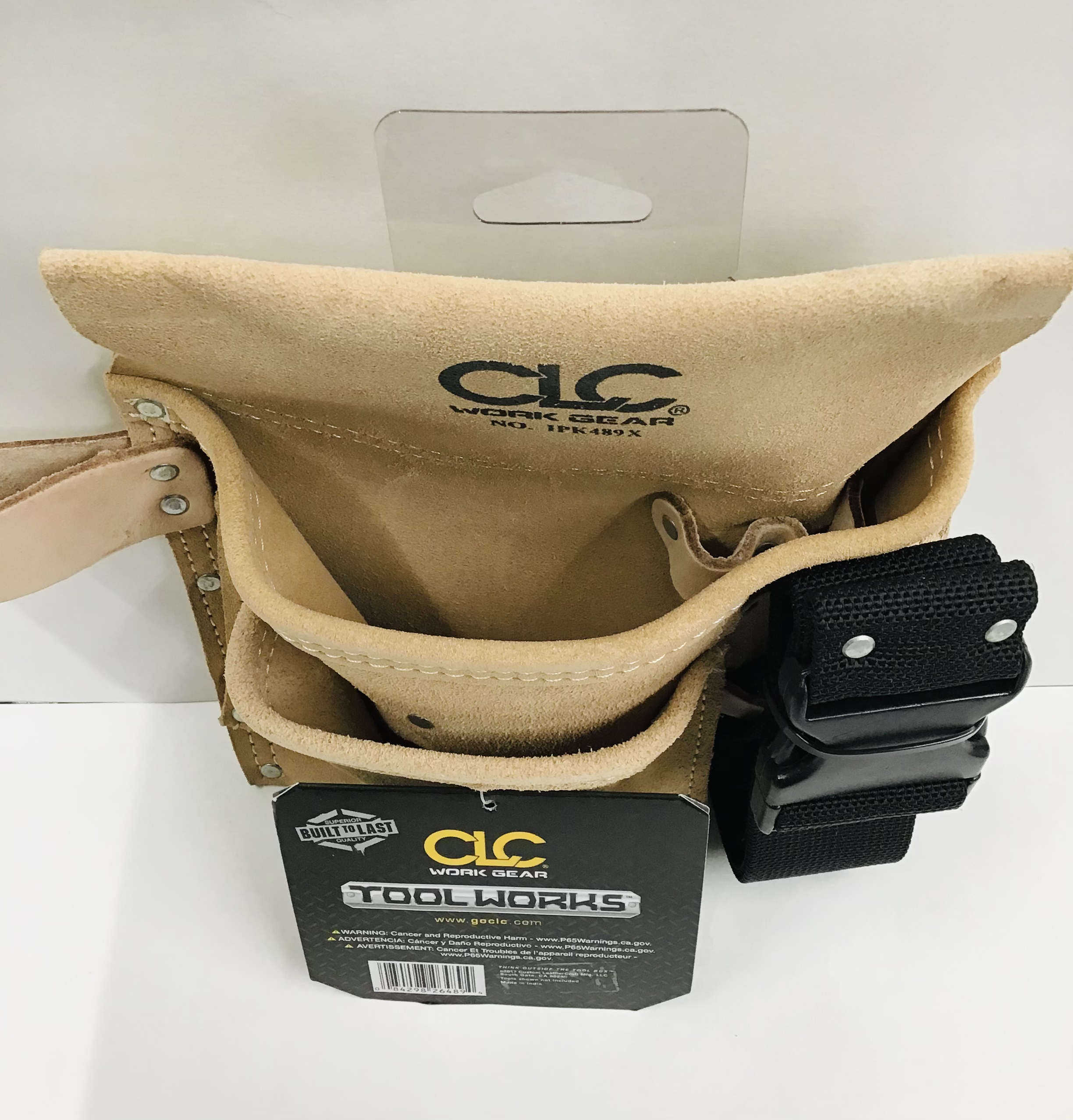 CLC IPK489X 皮スエード 3ポケット 皮ホルダー 腰袋 釘袋
